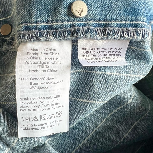 Madewell-Pinyon Shorts Overalls-Pinstripe Denim-Boxy Fit-Size S-NWT - Picture 7 of 7